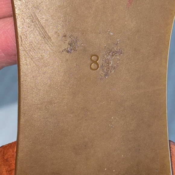 Madewell Thea D’Orsay Burnt Orange Snakeskin Textured Flats - Picture 13 of 13